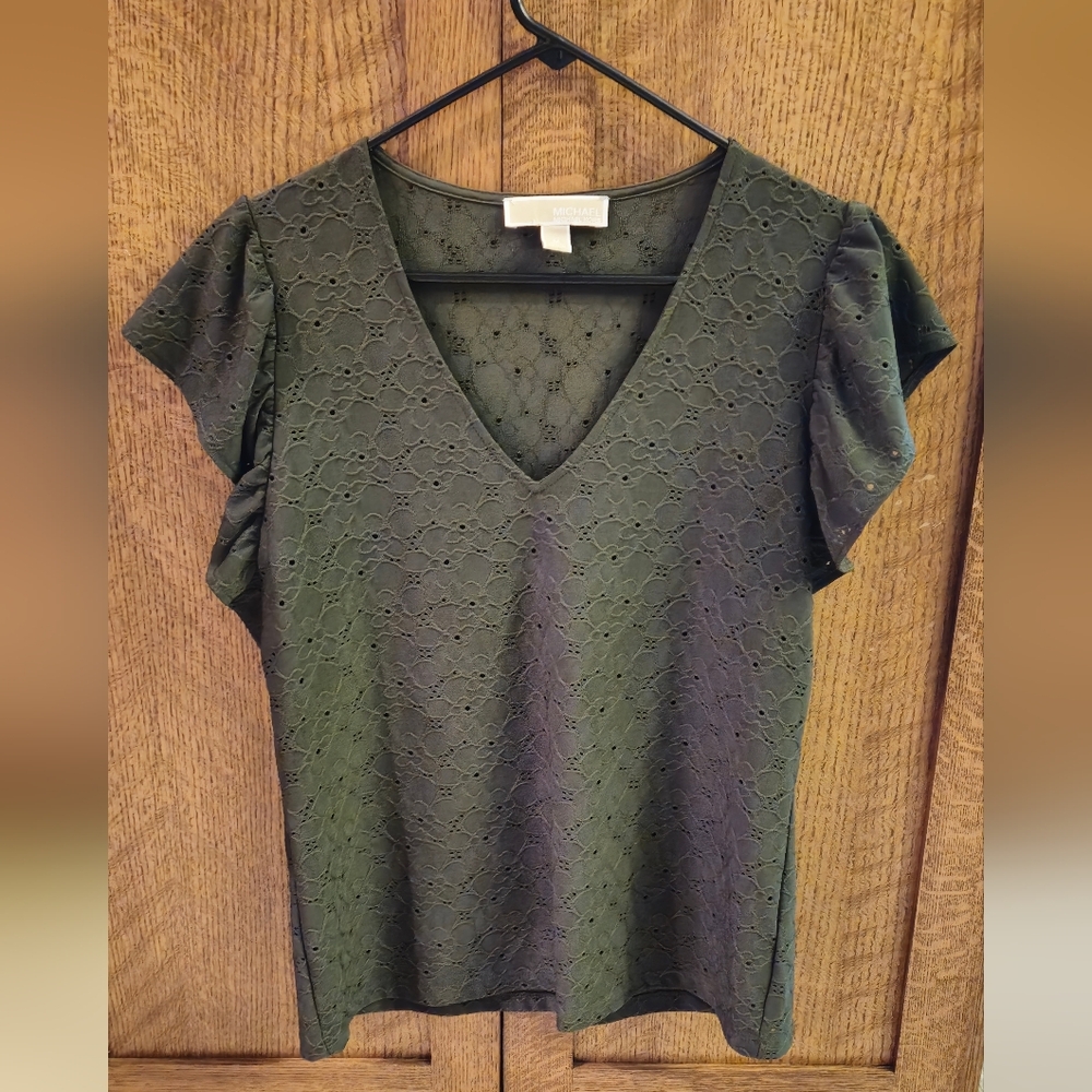 COPY - MICHAEL Michael Kors Olive Ruffle Sleeve Top Size: M